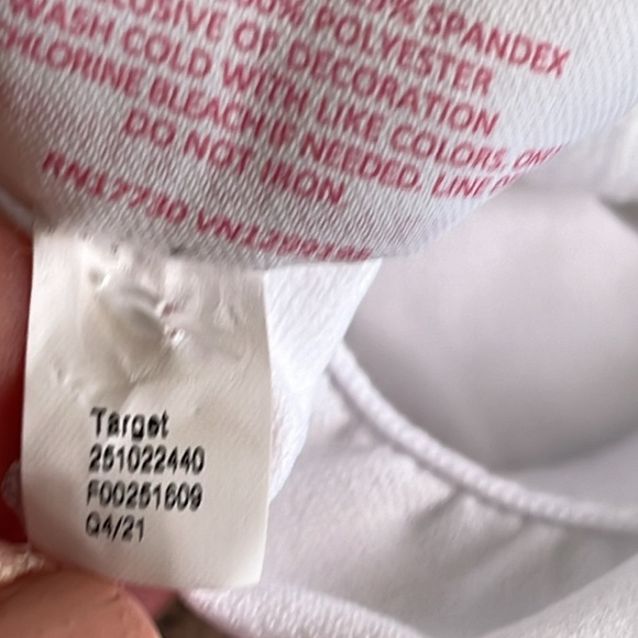Stoney Clover Lane XTarget white ribbed one piece cheeky high leg swimsuit - Picture 10 of 17